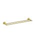 Otus Slimline Double Towel Rail 600mm Brushed Gold