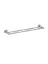 Otus Slimline Double Towel Rail 600mm Brushed Stainless Steel