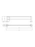 Otus Slimline Double Towel Rail 600mm Chrome