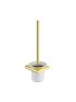 Cora Round Cornered Rectangle Toilet Brush Holder Brushed Gold