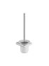 Cora Round Cornered Rectangle Toilet Brush Holder Brushed Nickel