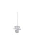 Cora Toilet Brush Holder Chrome & White 