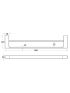 Ceram Double Towel Rail 600mm Chrome 