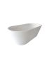 1500mm Freestanding Bathtub Oval Gloss White Acrylic No Overflow