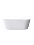 1700mm Freestanding Bathtub Oval Gloss White Acrylic No Overflow