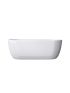 1500mm Freestanding Bathtub Oval Gloss White Acrylic No Overflow