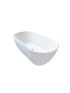 1500mm Freestanding Bathtub Oval Gloss White Acrylic No Overflow