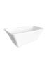 1500mm Freestanding Bathtub Rectangle Gloss White Acrylic No Overflow