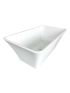 1500mm Freestanding Bathtub Rectangle Gloss White Acrylic No Overflow