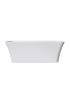 1500mm Freestanding Bathtub Rectangle Gloss White Acrylic No Overflow