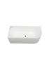 1500mm Freestanding Grooved Left Corner Fit Gloss White Acrylic Bathtub No Overflow