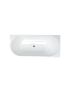 1500mm Freestanding Grooved Right Corner Fit Gloss White Acrylic Bathtub No Overflow