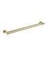 Otus Round Double Towel Rail 750mm Brushed Gold