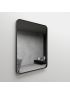 750mm (L) x 900mm (D) Metal Frame Mirror Matte Black Rectangle Framed Mirror