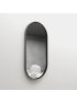 450mm (L) x 900mm (D) Metal Frame Mirror Matte Black Oval Framed Mirror