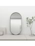 450mm (L) x 900mm (D) Metal Frame Mirror Matte Black Oval Framed Mirror