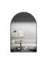 600mm (L) x 900mm (D) Metal Frame Mirror Matte Black Arch Framed Mirror