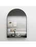 600mm (L) x 900mm (D) Metal Frame Mirror Matte Black Arch Framed Mirror