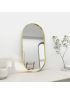 450mm (L) x 900mm (D) Metal Frame Mirror Brushed Gold Oval Framed Mirror