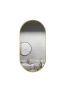 450mm (L) x 900mm (D) Metal Frame Mirror Brushed Gold Oval Framed Mirror