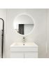 600mm 3 Color Round Backlit Bathroom LED Mirror Dustproof Smart Touch