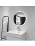 600mm 3 Color Round Backlit Bathroom LED Mirror Dustproof Smart Touch