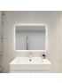 750mm (L) x 600mm (D) Backlit Round Edge 3 Color Rectangle LED Mirror Bathroom Makeup