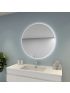 900mm 3 Color Round Backlit LED Mirror Bathroom Makeup Dustproof Smart Touch