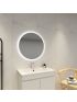 700mm Illuminated Round Bathroom LED Mirror With Touchless Switch 3 Color Lighting