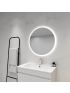 700mm Illuminated Round Bathroom LED Mirror With Touchless Switch 3 Color Lighting