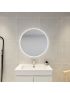 700mm 3 Color Round Backlit Bathroom LED Mirror Makeup Dustproof Smart Touch