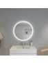 800mm Illuminated Round Bathroom LED Mirror With Touchless Switch 3 Color Lighting