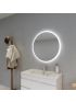 800mm Illuminated Round Bathroom LED Mirror With Touchless Switch 3 Color Lighting