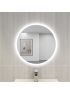 600mm Illuminated Round Bathroom LED Mirror Make Up With Touchless Switch 3 Color Lighting