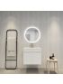 600mm Illuminated Round Bathroom LED Mirror Make Up With Touchless Switch 3 Color Lighting