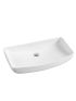 600x385x130mm Rectangle Gloss White Ceramic Above Counter Basin Non-overflow