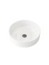 400x400x115mm Round Gloss White Ceramic Above Counter Basin Non-overflow