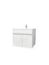 600mm 2-Door Narrow Wall Hung MDF Gloss White Bathroom Vanity Cabinet Only