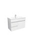 750mm Wall Hung MDF Gloss White Left/Right Drawers Bathroom Vanity Cabinet Only  