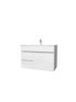 750mm Wall Hung MDF Gloss White Left/Right Drawers Bathroom Vanity Cabinet Only  