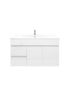 900mm Wall Hung MDF Gloss White Left/Right Drawers Bathroom Vanity Cabinet Only