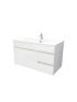 900mm Wall Hung MDF Gloss White Left/Right Drawers Bathroom Vanity Cabinet Only