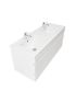 1200mm 2-Door 4-Drawer Wall Hung MDF Gloss White Finish Bathroom Vanity Cabinet Only