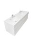 1500mm 2-Door 4-Drawer Wall Hung MDF Gloss White Finish Bathroom Vanity Cabinet Only