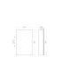 450mm Wall Hung MDF Pencil Edge Gloss White Mirror Door Storage Shaving Cabinet