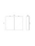 900mm Wall Hung MDF Pencil Edge Gloss White Mirror Door Storage Shaving Cabinet