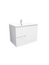 750mm Wall Hung Matte White Linear Surface Bathroom Cabinet With Left Hand Drawers Cabinet Only