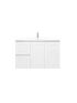 900mm Wall Hung Matte White Linear Surface Bathroom Cabinet With Left Hand Drawers Cabinet Only