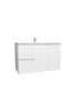 900mm Wall Hung Matte White Linear Surface Bathroom Cabinet With Left Hand Drawers Cabinet Only