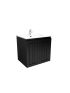 600mm Wall Hung Matte Black Linear Surface Bathroom Cabinet Cabinet Only